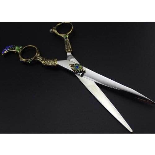 Professional Japan 440c 7 inch Pet dog grooming Retro Phenix hair scissors Cutting Barber scissor shears Hairdressing Scissors