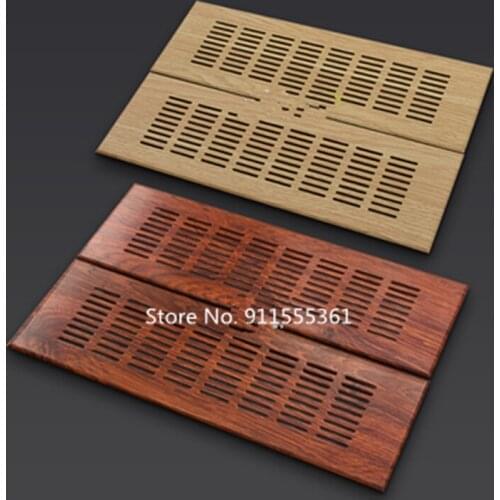 Rectangle 40cm Aluminum Rectangle Wood Texture Air Vent Ventilator Grille Cover Closet Shoe Cabinet Floor Air Conditioner