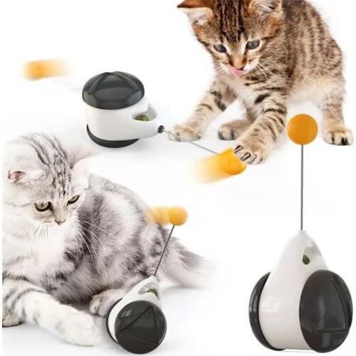 Tumbler Self-moving Toys Kitten Indoor Interactive Balance Car Cat Chasing Toy With Catnip/Ball/Feather Funny Pet Supplies