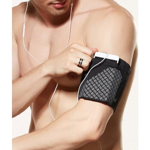 4 Colors Reflective Sport Arm Bag Elastic 6.5inch Mobile Phone Bag Fitness Running Gym Arm Case Belt with Pocket Sport Accessory