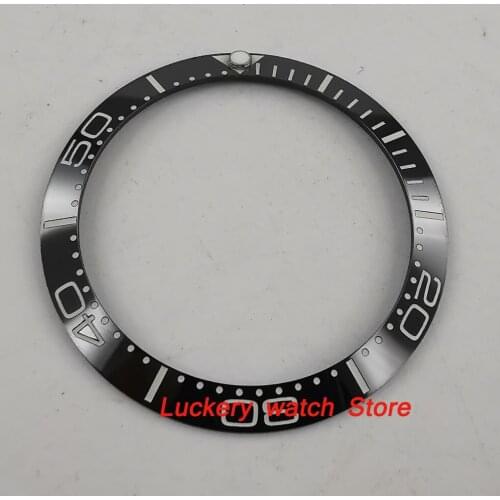 38mm black ceramics bezel white marks Super luminous fit for 40mm SUB GMT Men watch