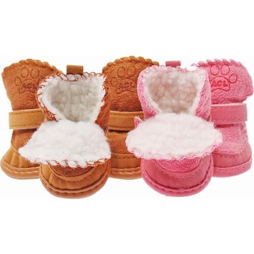 Warm Walking Cozy Pet Dog Shoes Winter Snow Boots Outdoor Paws Protective Boots-Small Medium Dogs XS S M L XL