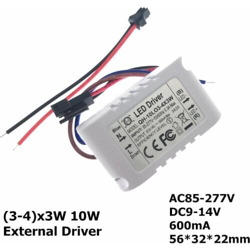 5pcs 2-4x3W 6W 9W 10W 12W LED Driver Power Supply 2x3w 3x3w 4x3w 600ma Constant Current Lighting Transformers Excellent Quantity