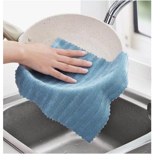 Anti-grease Wiping Rags Kitchen Efficient Super Absorbent Microfiber Cleaning Cloth Home Washing Dish Kitchen Cleaning Towel