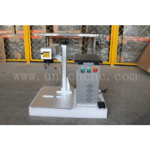 20w/30w/50w/ red color fiber laser marking machine price /fiber laser engraver/laser marker with rotary on metal