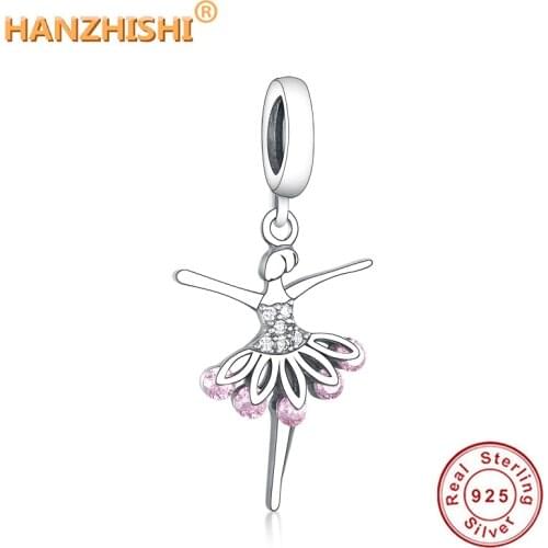 Fit Original Pandora Charm 100% 925 Sterling Silver Beads Ballerina Girl Dangle Pendant For Women Jewelry Berloque