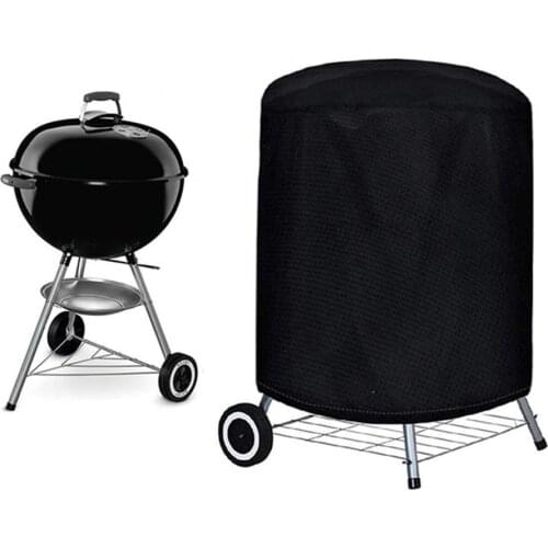 1PC BBQ Cover Outdoor Dust Waterproof Weber Heavy Duty Grill Cover Rain Protective Outdoor Barbecue Cover Round Bb