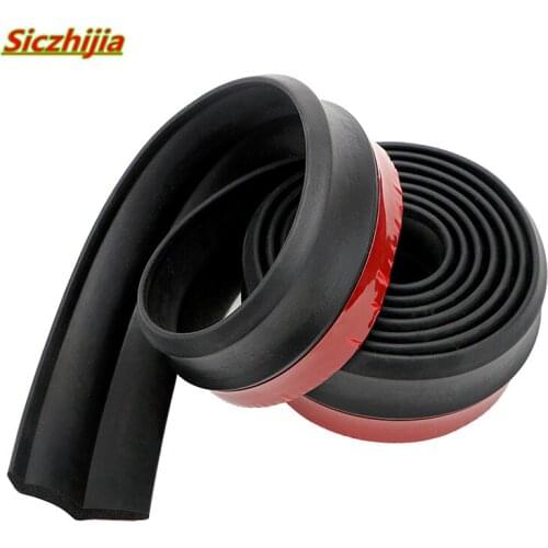 2.5 m / 8.2 ft car front rubber bumper lip car protector for Skoda Octavia Fabia Rapid Superb Yeti Roomster