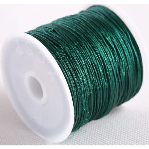 2Rolls 0.5MM Nylon String Thread For Diying Neckalce Bracelet Tassels Beading Green Cord 50M/Roll