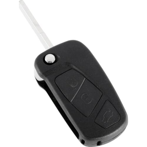 3 Button Foldable Remote Key Case Fob for Ford KA MK2 2008 - 2016 ABS Black Replacement Key Case Fob Cover Refurbish Repair
