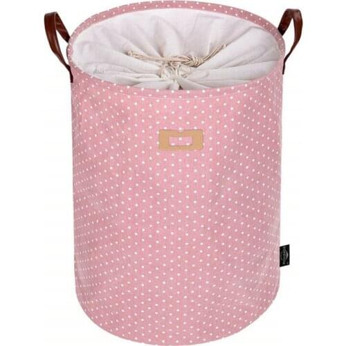 6PCS / LOT Fashion Dots Designer Small Laundry Basket Children Toy Storage Hamper Bin Saving Space