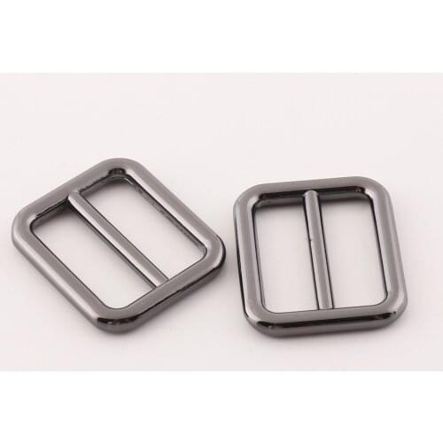 6pcs 20mm/25mm Alloy Release Belt Buckle Gunmetal Adjuster Buckle Tri Bar Buckles Strap Buckle Slider Fastener Bag Hardware