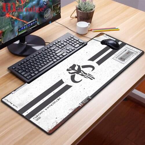 XGZ Creative Large Persian Mouse Pad Portable Computer Player Keyboard Pad Xxl Mouse Pad Edge Rubber Table Mat 90X40cm/80X30cm