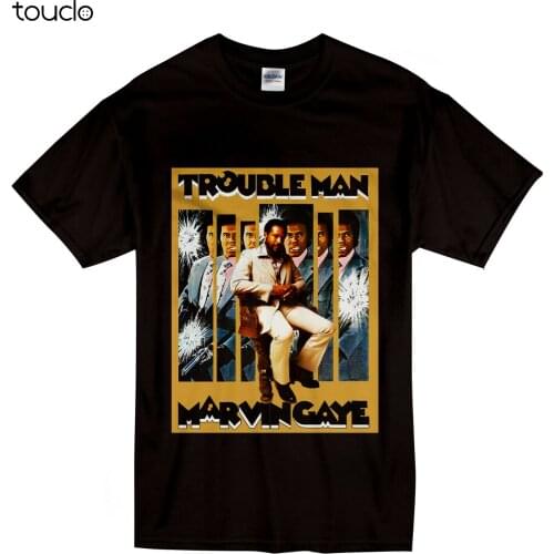 Marvin Gaye Trouble Man T-Shirt Size S-Xl Black Color Casual Shirts For Women
