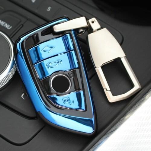 For BMW X5 F15 X6 F16 2015 X1 525i M760Li 740li 730 ABS Car Styling Key Remote Shell Case Cover With Keyring Key Chain Buckle