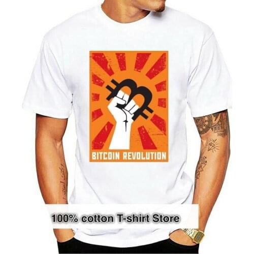 Bitcoin T-Shirt Revolution Cryptocurrency Tee Shirt Plus Size Tops