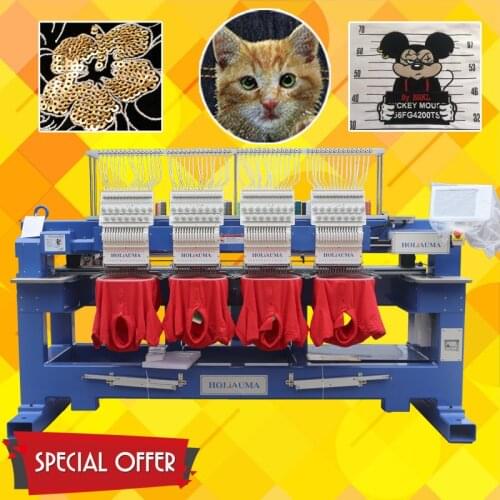 HO1504 industrisl embroidery machine high speed 4 head embroidery machine best cap/tshirt/flat embroidery machine for sale