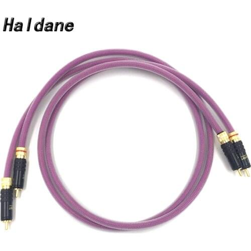 Haldane Pair HIFI WBT-0144 2RCA Cable High-end 6N OFHC Audio cable HIFI Double RCA Signal Line Rca cable for XLO HTP1