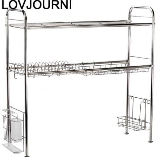 And Rangement Dish Drainer Supplies Stainless Steel Mutfak Cocina Organizador Cuisine Cozinha Kitchen Storage Rack Holder