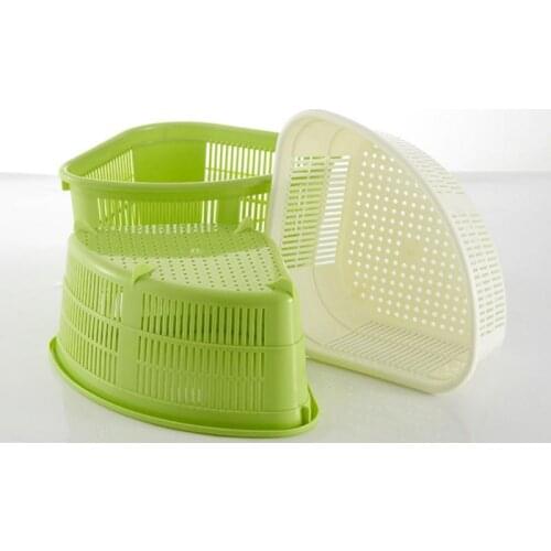 Kitchen Drain Basket Vegetables Fruit Drain Storage Tool Basket Triangular Sink Strainer Drain Kitchen Gadget Colander