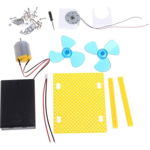 Mini Kids LED DC AC Education Electric Generator Motor Energy Wind Turbine Power