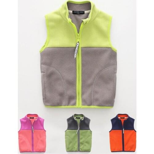 Fashion boys patchwork vests kids girls vest coat spring autumn 2020 baby boy fleece vest for girl waistcoat children clothes
