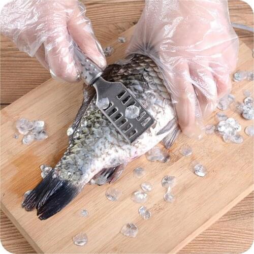 New Stainless Steel Fast Cleaning Fish Skin Fish Scale Scaler Scraper Remover Seafood Descaler