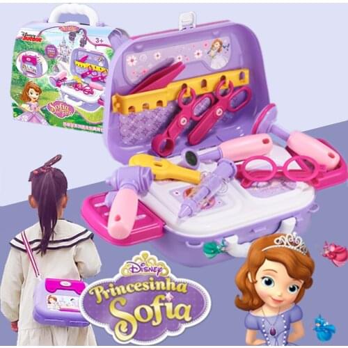 New Disney Sofia The First Toys Girls Dressing Make Up Doctor Tools Bag Princess Makeup Toys Kid Beauty Simulation Table Fashion