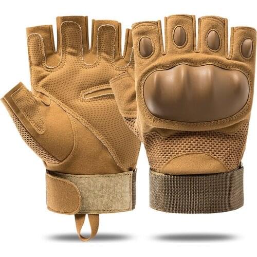 NEW Mens Tactical Gloves Military Army Shooting Fingerless Gloves Anti-Slip Outdoor Sports Paintball Airsoft Bicycle Gloves