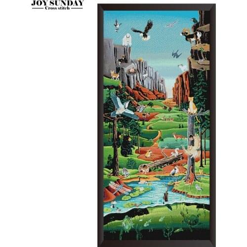 The Promised Land Scenic Paintings Cross Stitch Patterns DMC 14CT 11CT Counted Printed Canvas Chinese Embroidery Needlework Sets