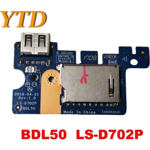 Original for HP 15-AY USB And Card Reader Board BDL50 LS-D702P tested good free shipping