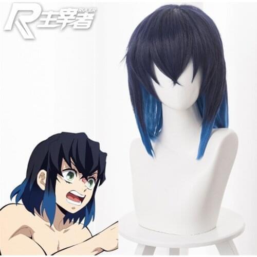 Anime Demon Slayer: Kimetsu no Yaiba Cosplay Hashibira Inosuke Role Playing Wigs Halloween Cosplay Wigs Nezuko Tanjirou Agatsuma