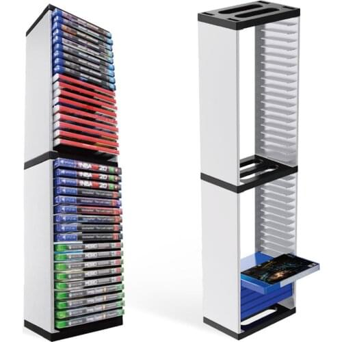 Game Disc Box Storage Rack Holder for PS5 Storage Shelf Hold 36pcs Game Discs