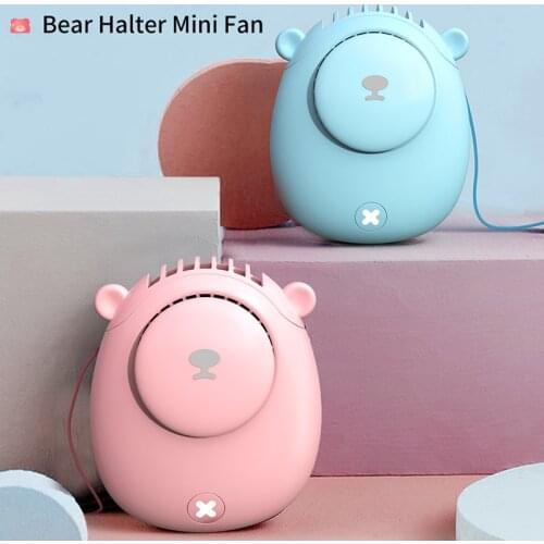 Portable Mini Fan 5V USB Rechargeable Neck Fan Outdoor Standing Silent Fan Hand Desk Small Air Cooler Fan Neckband Fan Cooling
