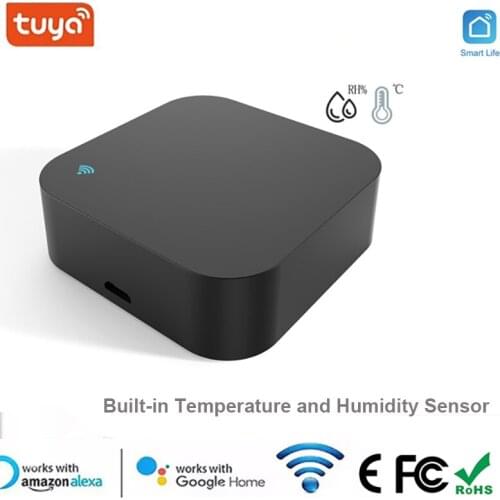 Wifi IR Remote Control Tuya Smart Life APP Control Built-in Temperature Humidity Sensor Smart Home Automation Alexa Google Home