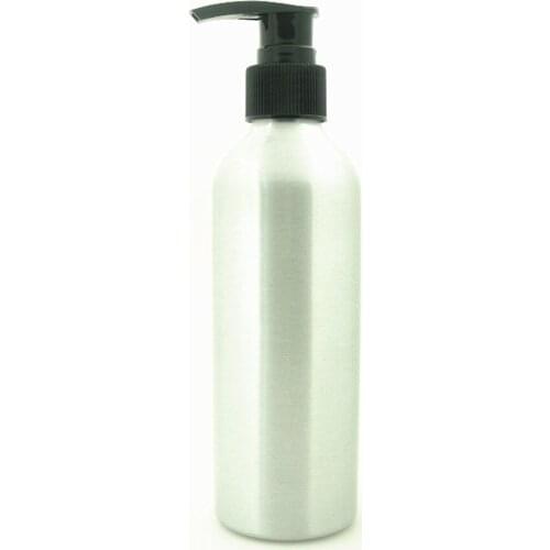 4oz/120ml Empty Round Aluminum Bottles, Sliver Metal Bottle With Black/White Twist Lotion Pump