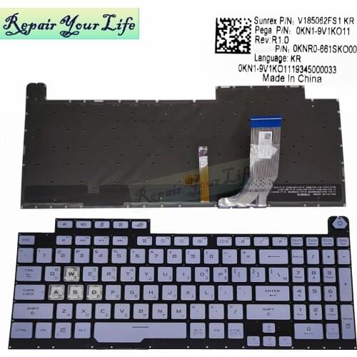 RGB Korean keyboard Backlight for ASUS ROG Strix G G731 G731GW G731GT G731GU G731GV 0KN1 912KO11 9V1KO11 Colorful Keyboards New