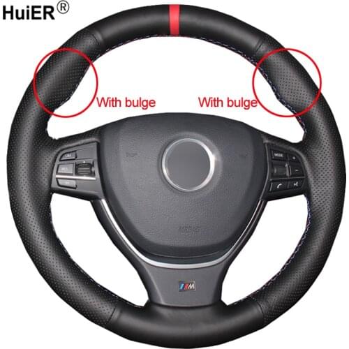 Hand SewIing Car Steering Wheel Cover Volant For BMW F10 2009-2017 F11 (Touring) F07 (GT) F12 F13 F06 F01 F02 Car Accessories