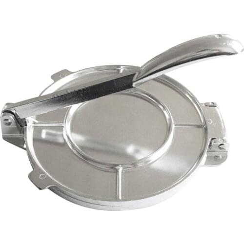 Foldable 8Inch Uncoated Aluminum Heavy Duty Dough Press Tortilla Maker Bakeware