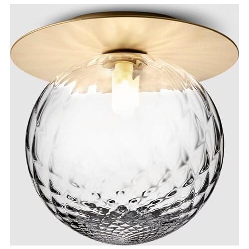 Nordic Modern Minimalist Round Glass Ball Ceiling Lamp Corridor Aisle Lights Creative Entrance Hall Entrance Ceiling Lamp Decor