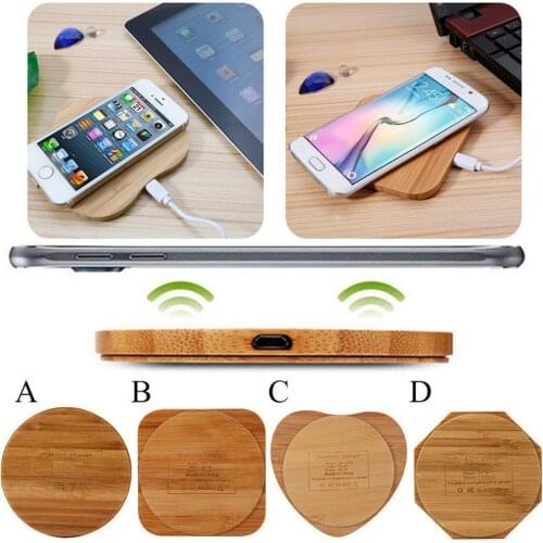 Universal QI Wireless Wooden Charger Pad Micro USB Phone Charging Pad For iPhone X 8 Plus For Samsung S8 Plus S7 S6 Edge Note 5