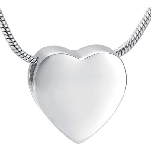 High Quality Stainless Steel Custom Always in My Heart Cremation Pendant for Beloved One Memorial Ashes Keepsake Jewelry