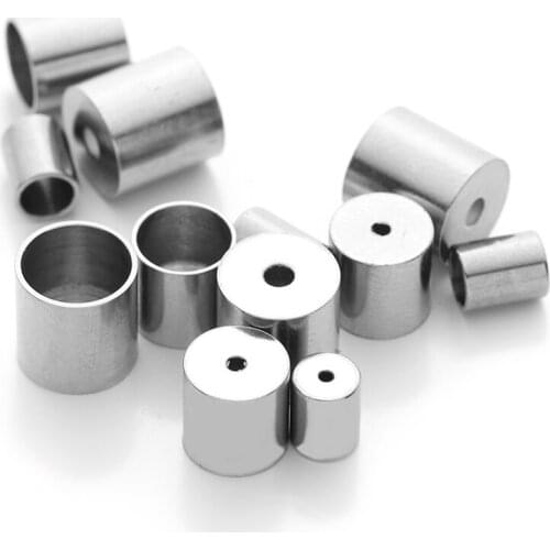 10 pieces Leather Cords Bracelets Buckle Finding End Tip Tassel Caps 3/5/ 6 mm Crimp End Beads Caps For DIY Jewelry Making