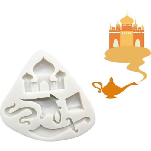 Castle Magic Lamp Silicone Mold Sugarcraft Chocolate Cupcake Baking Mold Fondant Cake Decorating Tools