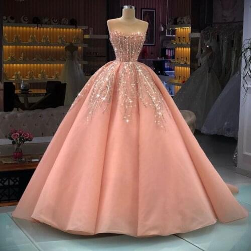 2021 Bling Vestidos De Fiesta Beaded Sequins A Line Women Evening Gowns Prom Party Wear Sleeveless Robe De Soirée