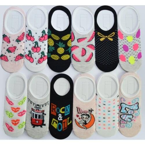 12'li Women Patterned Ballerina Socks 3