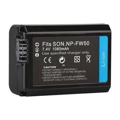 Dinto 2pcs 1080mAh NP-FW50 NPFW50 NP FW50 Rechargeable Camera Battery for Sony NEX-7 5N 5R 5C C3 a33 a35 a55 DSC-RX10 Alpha 7