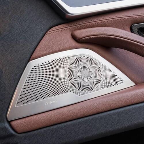 2 Pcs Car Speaker Protection Cover Interior Decoration 3D Sticker Styling Accessories For BMW 5 Series 525 530 540 F10 F18