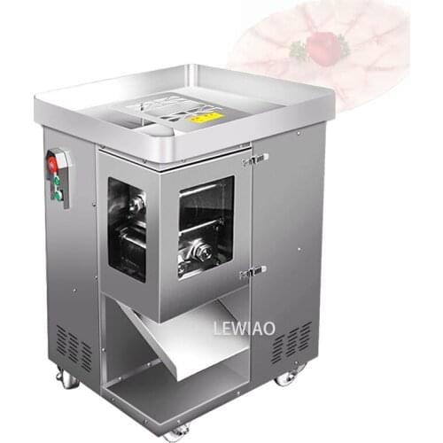 220Vstainless Steel Electric Meat Vegetable Cutting Grinder Machine Automatic Slicer For Meat Meat Block Cutter Slice500Kg / H