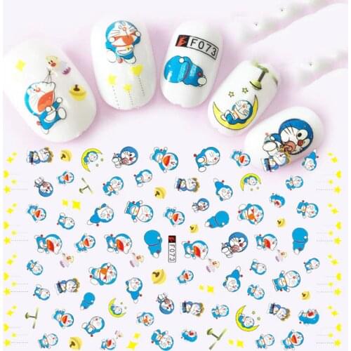 3D Nail Sticker Cat Anime Kid Slider Nails Art Decoration Wraps Decals Cute Design Adhesive Manicure Tips Stickers Pegatina
